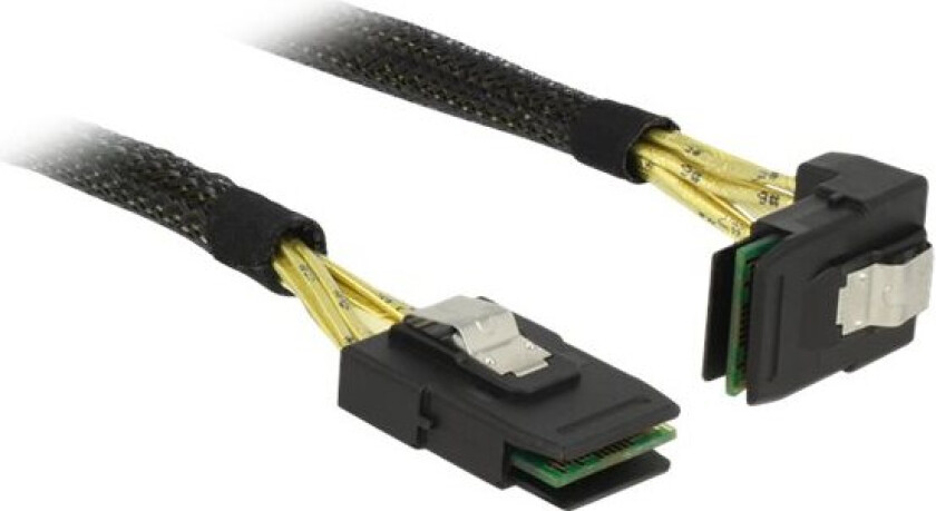Delock - Sas Intern Kabel - Sas 6Gbit/S - Mini Sas (Sff-8087) (Hann) Rett Til Mini Sas (Sff-8087) (Hann) Vinklet - 50 Cm