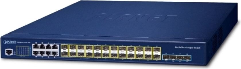 Planet Layer 3 16-Port 100/1000X Sfp, Håndtert, L3, 10G Ethernet (100/1000/10000), Full Tosidig, 1U
