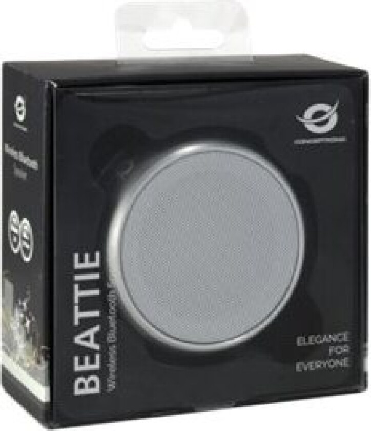 Beattie 01S - Høyttaler - For Bærbar Bruk - Trådløs - Bluetooth - 3 Watt - Sølv