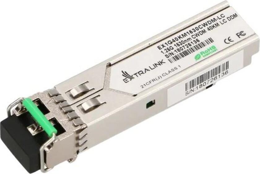 Extralink - Sfp (Mini-Gbic) Transceivermodul - Cwdm - Lc-Enkeltmodus - Opp Til 40 Km - 1530 Nm
