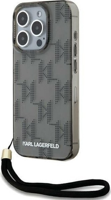 Klhcp15xhkdpnsk Iphone 15 Pro Max 6.7" Czarny/Black Hardcase Iml Mono Kl Pattern & Cord