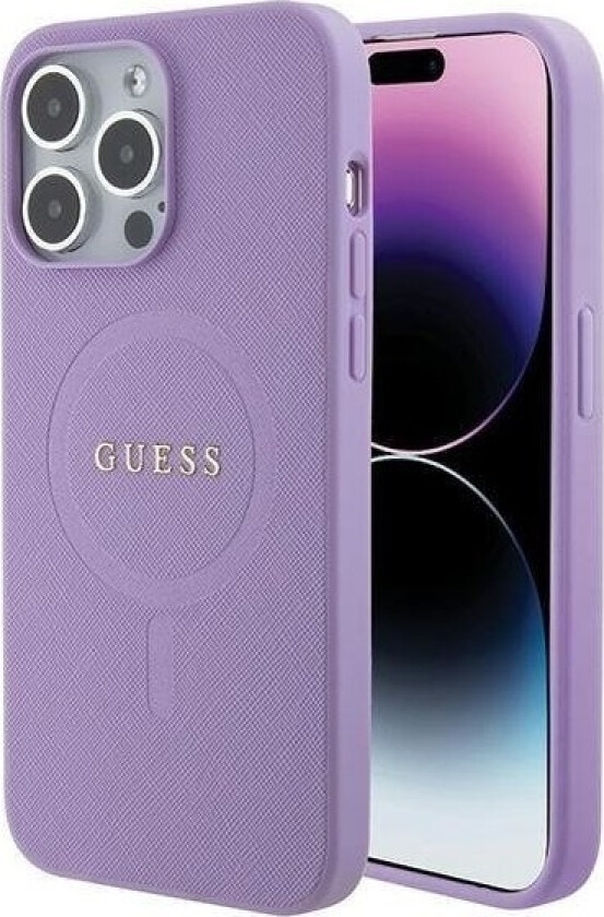 Guhmp15lpsahmcu Iphone 15 Pro 6.1" Fioletowy/Purple Hardcase Saffiano Magsafe