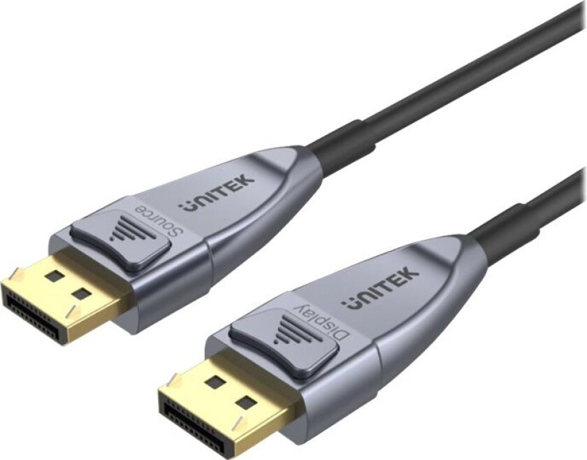 Unitek Ultrapro C1617gy - Displayport-Kabel - Displayport (Hann) Låst Til Displayport (Hann) Låst - Displayport 1.4 - 15 M - Active Optical Cable (Ao