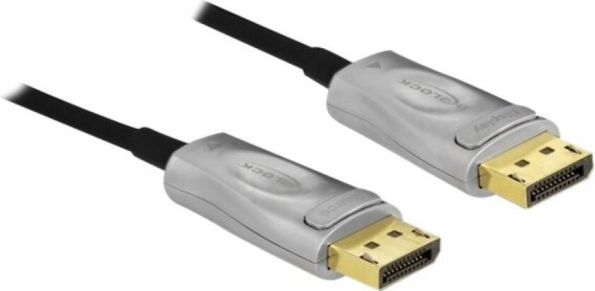 Delock - Displayport-Kabel - Displayport (Hann) Til Displayport (Hann) - Displayport 1.4 - 15 M - Støtte For 8K Uhd (7680 X 4320) - Svart