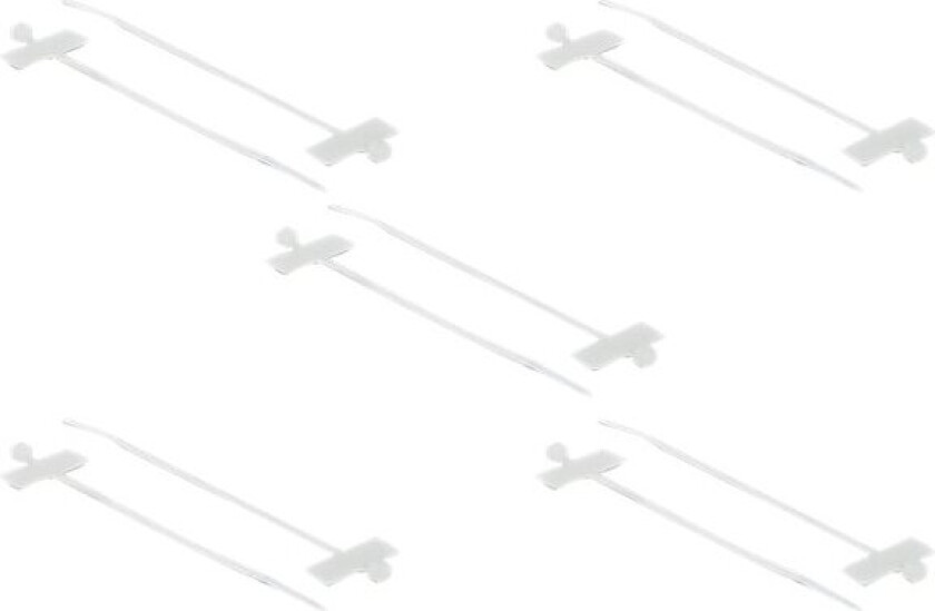 Delock Cable Tie With Label Tap - Kabelfestebånd - 10 Cm - Hvit (En Pakke 10)