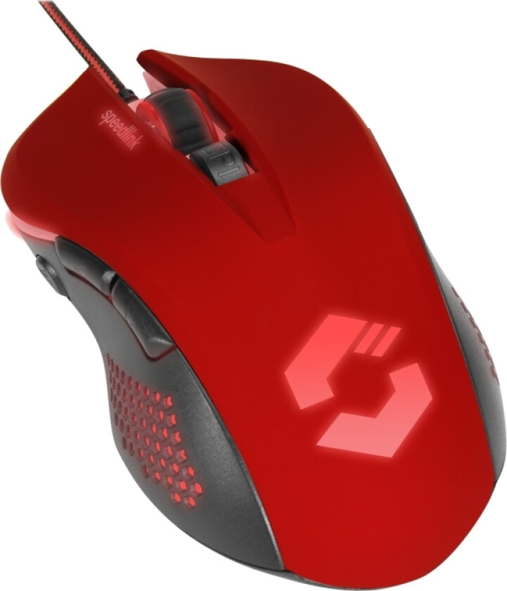 Speedlink Torn Gaming Mouse - Mus - Høyre- Og Venstrehåndet - Optisk - 7 Knapper - Kablet - Usb - Svart, Rød
