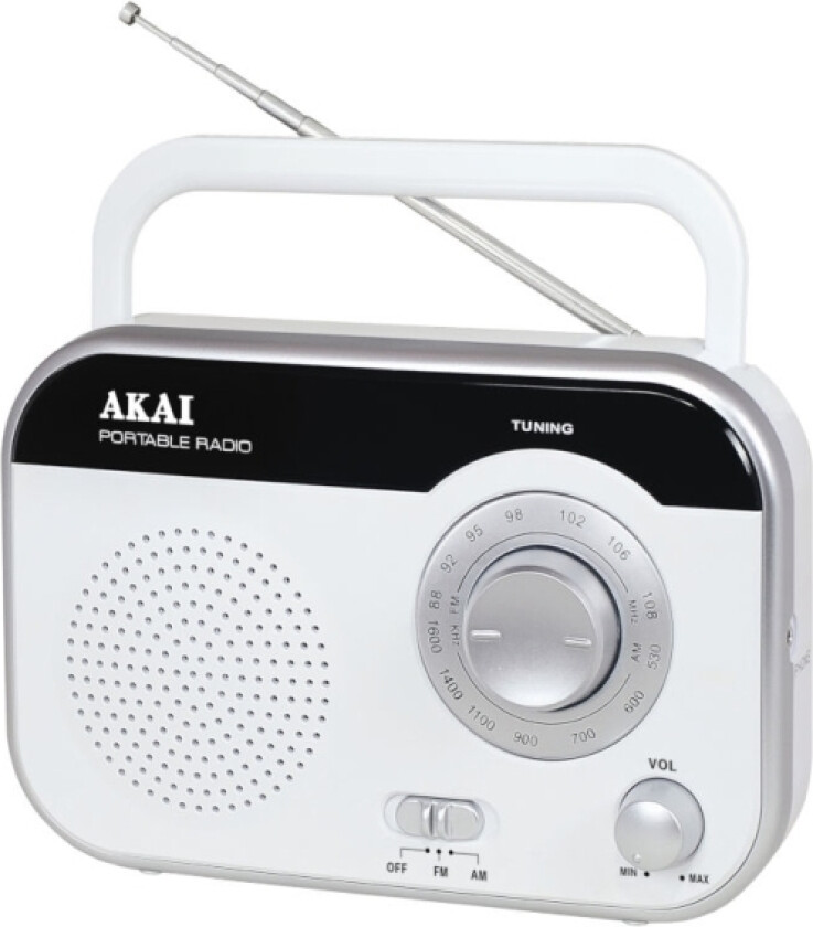 Pr003a-410W, Bærbar, Analog, Am, Fm, 87,5 - 108 Mhz, 530 - 1600 Khz, 1 W