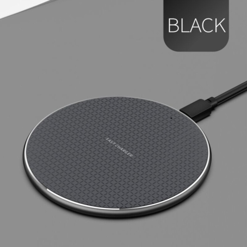Lader 1Stcool 1Stcool Trådløs Aluminium Qi Hurtiglader 5W 7,5W 10W Svart