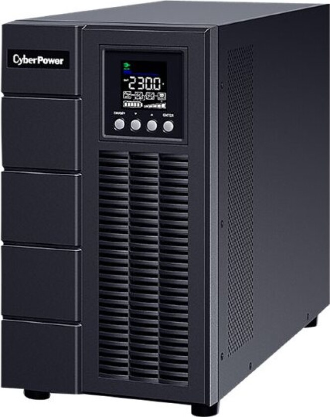 Cyberpower Online S Series Ols3000ea - Ups - Ac 230 V - 2700 Watt - 3000 Va - 9 At - Rs-232, Usb - Utgangskontakter: 8 - Aktiv Pfc - Svart