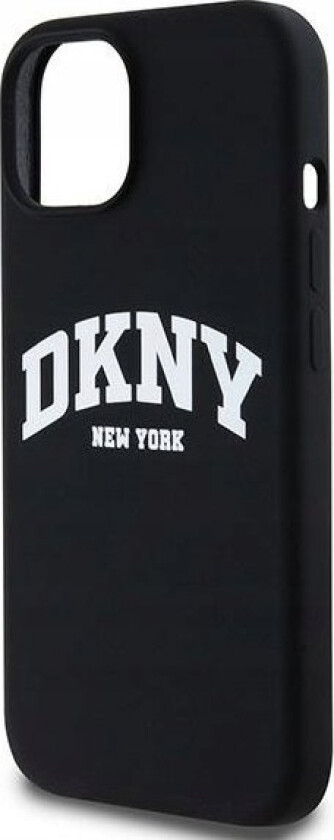 Dklas Dkny Dkhmp12msnyach Iphone 12/12 Pro 6.1" Juoda/Juodas Hardcase Liquid Silicone Baltas Printed Logo Magsafe