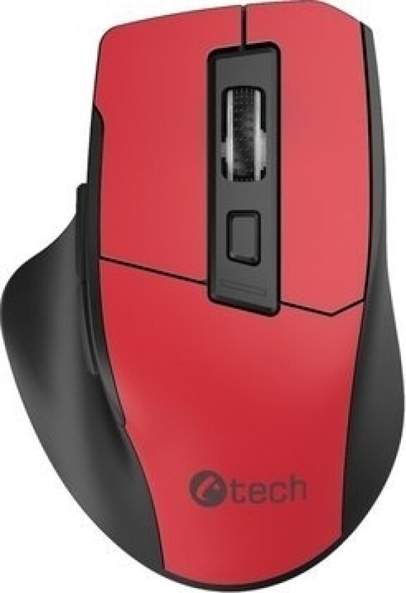 Mysz C-Tech C-Tech Mus Ergo Wlm-05, Trådløs, 1600Dpi, 6 Knapper, Usb Nanomottaker, Rød