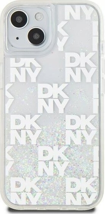 Dkny Dkhcp15slcpept Iphone 15 / 14 / 13 6.1" White/White Hardcase Liquid Glitter Multilogo