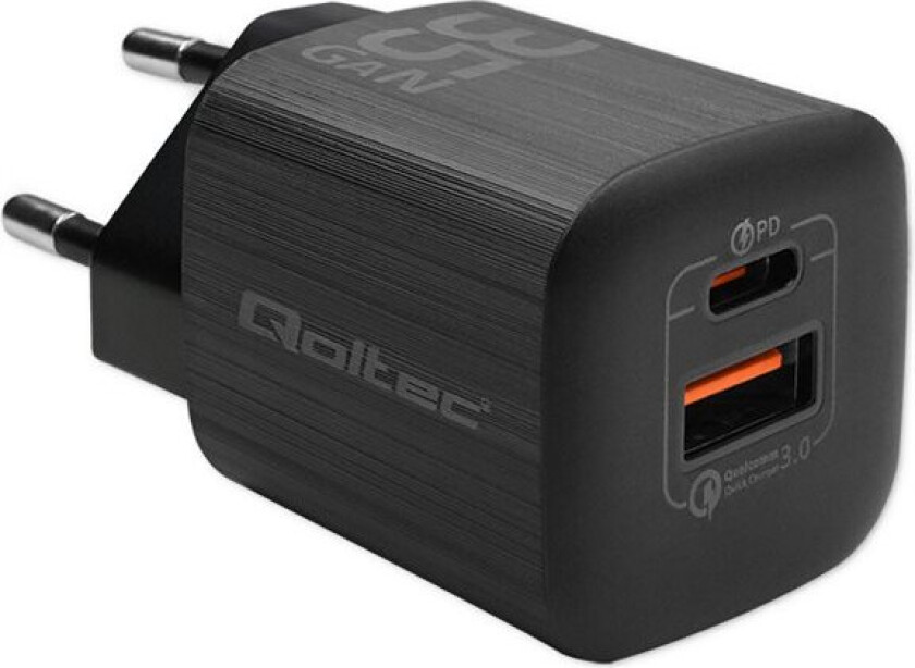 Gan Ultra - Strømadapter - 5-20V, 2.25-3A - Ac 220-240 V - 35 Watt - Svart