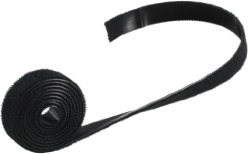 Bs18-10007, Hook & Loop Cable Tie, Nylon, Polyester, Sort, 100 Cm, 14 Mm, 1 Stykker