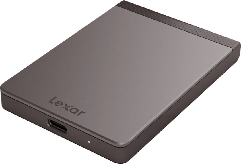 Lexar Sl200 - Ssd - Kryptert - 512 Gb - Ekstern (Bærbar) - Usb 3.1 (Usb-C Kontakt) - 256-Bit Aes - Grå