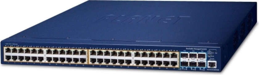 Planet Sgs-6310-48P6xr, Håndtert, L3, Gigabit Ethernet (10/100/1000), Strøm Over Ethernet (Poe), Rack-Montering, 1U