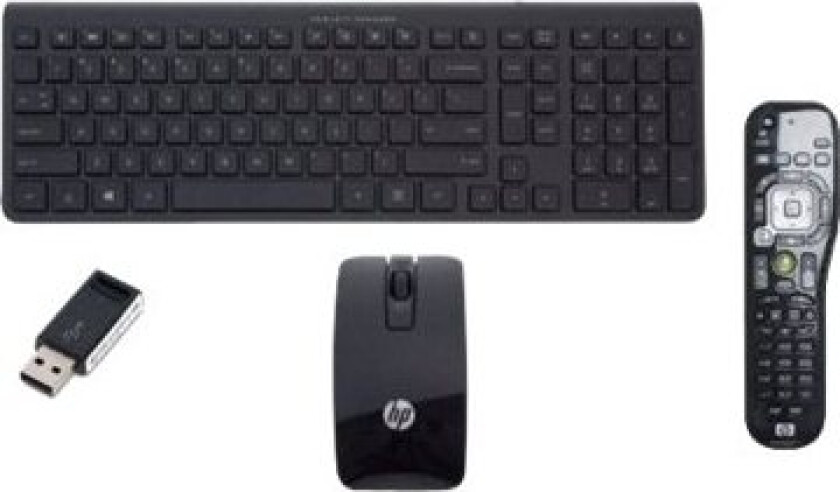 Hp - Sett Med Tastatur, Mus Og Fjernkontroll - Trådløs - Engelsk