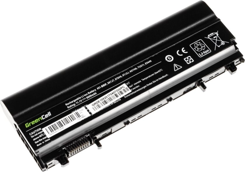 Green Cell - Batteri Til Bærbar Pc (Tilsvarer: Dell N5yh9, Dell Vv0nf) - Litiumion - 9-Cellers - 6600 Mah - Svart - For Dell Latitude E5440, E5540