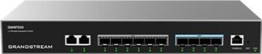 Grandstream Gwn7830 - Switch - Aggregation - L3 - Styrt - 2 X 10/100/1000 + 6 X Gigabit Sfp + 4 X 10 Gigabit Sfp+ - Stasjonær, Rackmonterbar, Veggmon