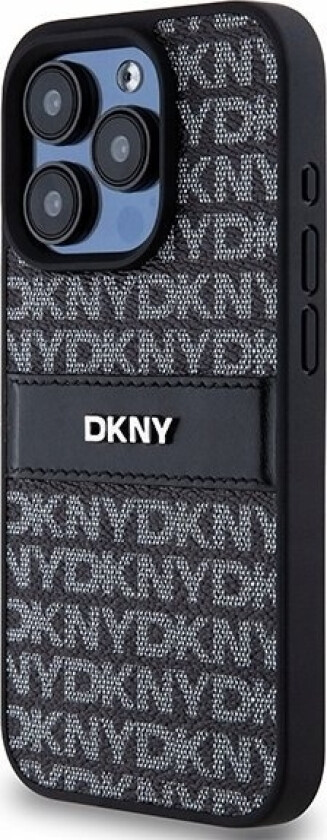 Dkny Dkny Dkhcp15xprthslk Iphone 15 Pro Max 6.7" Czarny/Black Hardcase Leather Mono Stripe & Metal Logo