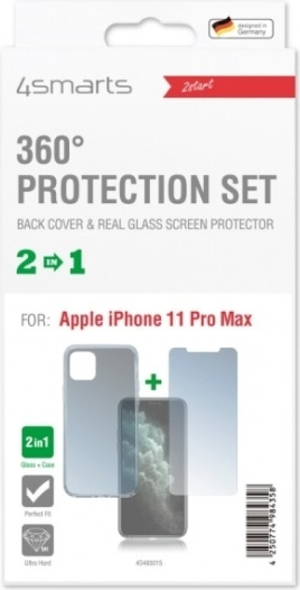 4Smarts 2Start 360° Protection Set - Baksidedeksel For Mobiltelefon - For Apple Iphone 11 Pro Max