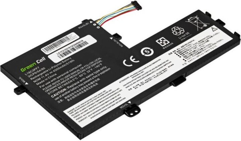 Bilde av Green Cell - Batteri Til Bærbar Pc (Tilsvarer: Lenovo L18m3pf7, Lenovo L18c3pf7) - Litiumpolymer - 3-Cellers - 4500 Mah