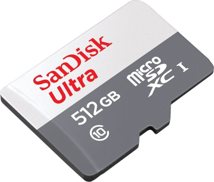 Sandisk Ultra - Flashminnekort (Microsdxc Til Sd-Adapter Inkludert) - 512 Gb - Class 10 - Microsdxc Uhs-I