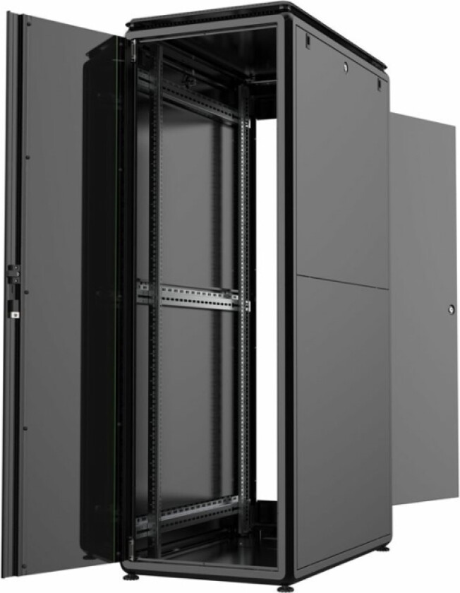 By Logon - Rack Skap - 600 X 1000 Mm, Data Line - Free-Standing - Svart, Ral 9005 - 36U - 19"