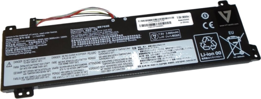 - Batteri Til Bærbar Pc (Tilsvarer: Lenovo L17m2pb3) - 2-Cellers - 4000 Mah - For Lenovo V330-15Ikb 81Ax