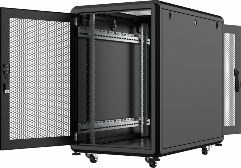 By Logon - Rack Skap - 600 X 1000 Mm, Server Line - Free-Standing - Svart, Ral 9005 - 19"