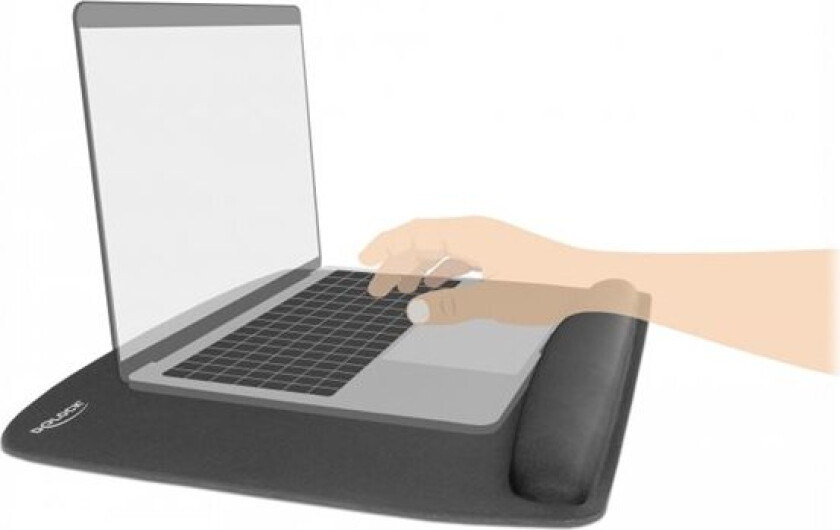 Delock Ergonomic - Musematte Med Håndleddsstøtte - Svart