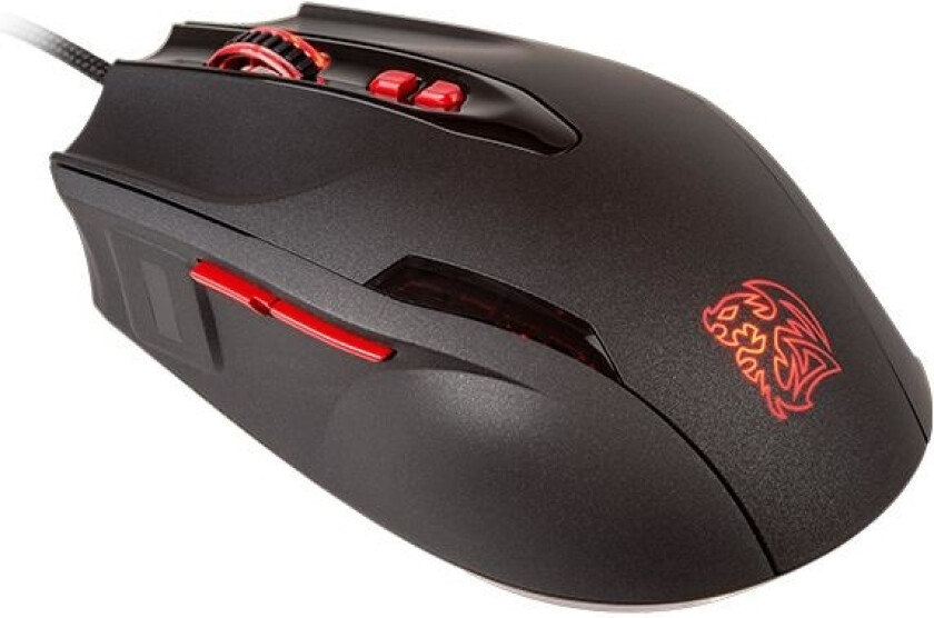 Tt Esports Black Fp, Ambidekstriøs, Laser, Usb Type-A, 5700 Dpi, Sort