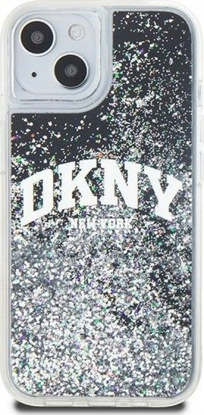 Dkny-Deksel Til Iphone 15 Plus Dkhcp15mlbnaek (Dkny Hc Liquid Glitters Med Buelogo) Svart