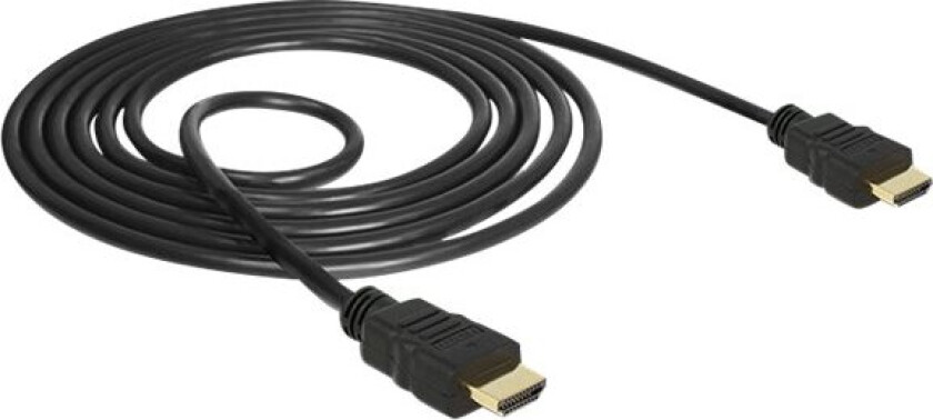 Delock - Hdmi-Kabel Med Ethernet - Hdmi Hann Til Hdmi Hann - 1.5 M - Svart - 4K-Støtte