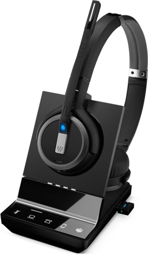 Epos Impact Sdw 5066T - Hodesettsystem - On-Ear - Dect - Trådløs, Kablet - Svart - Certified For Microsoft Teams, Optimert For Uc