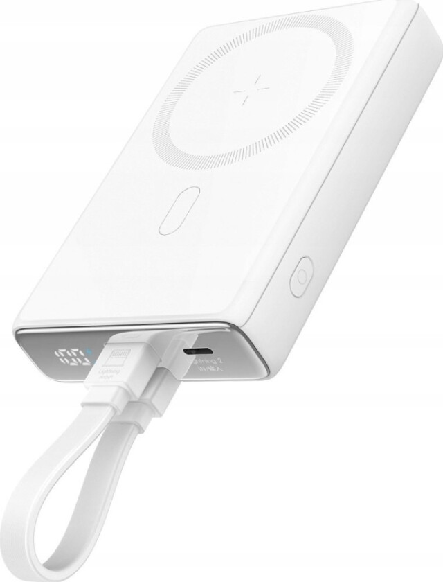 Powerbank Joyroom Powerbank Joyroom Jr-Pbm01 Magsafe 10000Mah 20W Z Podstawk + Kabel Lightning / Usb-C Biay