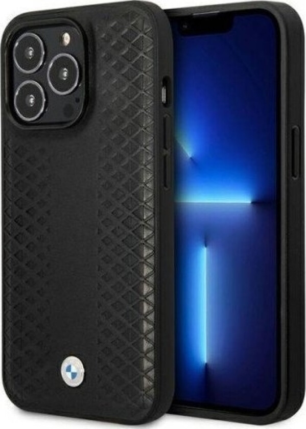 Bmw Etui Bmw Bmhmp14x22rfgk Apple Iphone 14 Pro Max Czarny/Black Leather Diamond Pattern Magsafe