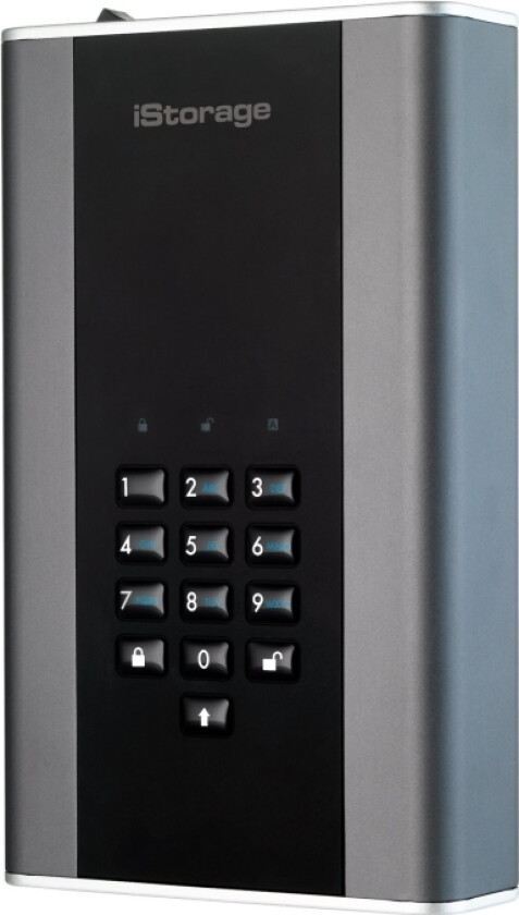Istorage Diskashur Dt² - Harddisk - Kryptert - 2 Tb - Ekstern (Bærbar) - Usb 3.1 - Fips 197, 256-Bits Sha, 256-Bit Aes-Xts - Taa-Samsvar