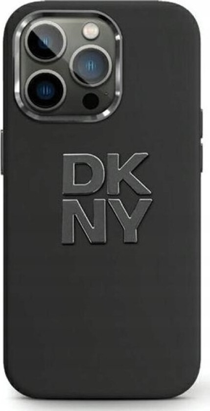 Dkny Dkhcp15ssmcbsk Iphone 15 / 14 / 13 6.1" Black/Black Hardcase Liquid Silicone Metal Logo