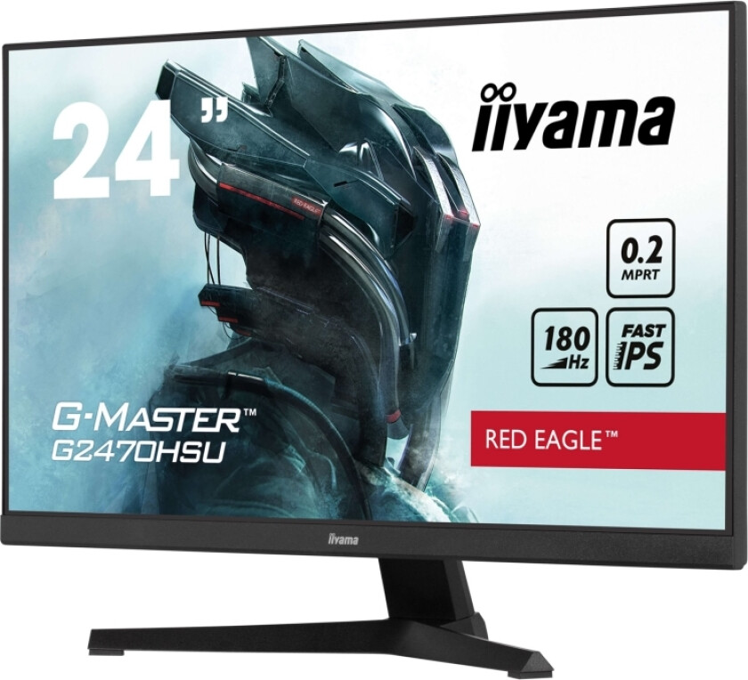 G-Master Red Eagle G2470hsu-B6 - Led-Skjerm - Gaming - 24" (23.8" Synlig) - 1920 X 1080 Full Hd (1080P) @ 180 Hz - Fast Ips - 300 Cd/M² - 1000