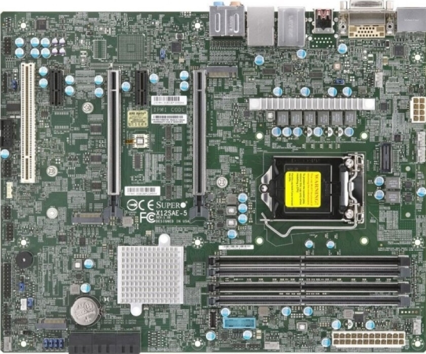Supermicro X12sae-5, Intel, Lga 1200, Intel Core I5, Intel Core I7, Intel Core I9, W3500, Lga 1200 (Socket H5), Ddr4-Sdram