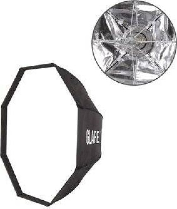 Glareone Octagonal Softbox Glareone Hurtigmontering Easy Fold 80 Cm - Bowens Montering