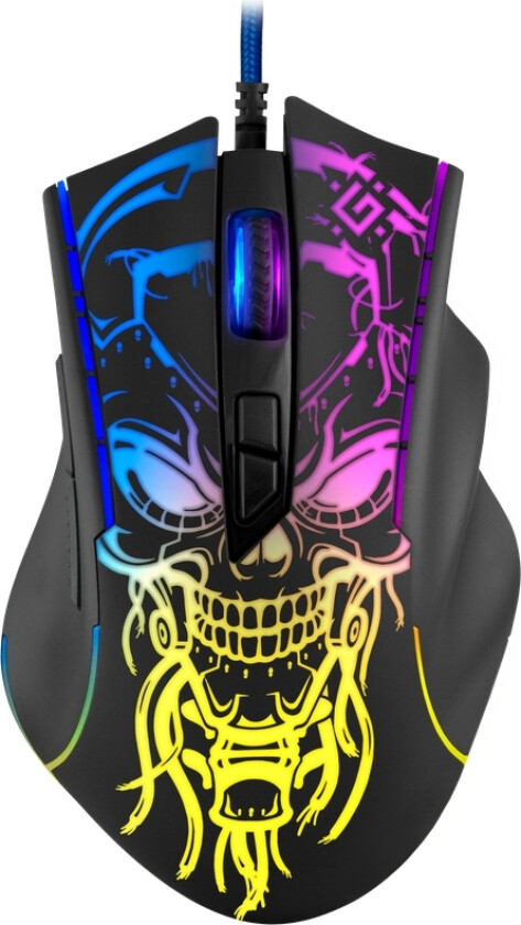 Bulletstorm Gm-928, Høyre Hendt, Optisk, Usb Type-A, 7200 Dpi, Sort