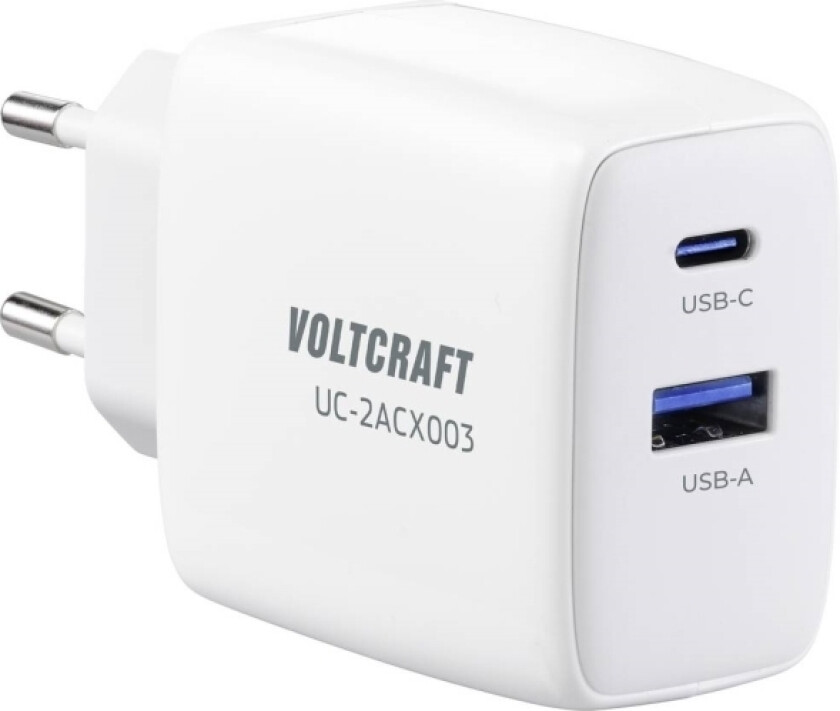 Voltcraft Gan Vc-13091935 Usb-Lader Innendørs Utgangsstrøm (Maks.) 3,25 A 2 X Usb-C®, Usb-A (Vc-13091935)