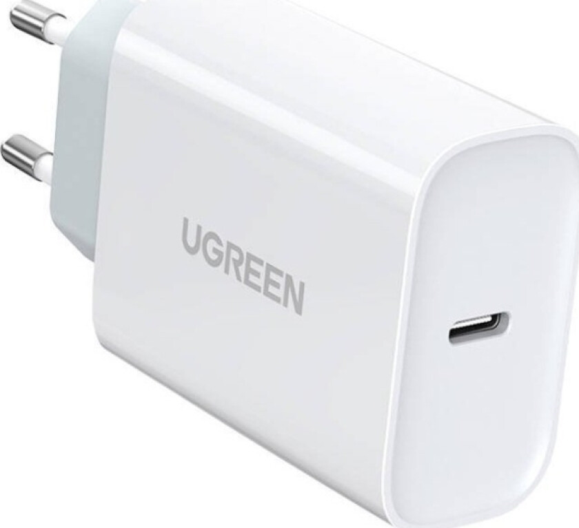 Vegglader Ugreen Cd127, Usb-C, Pd3.0, Qc4.0, 30W (Hvit)