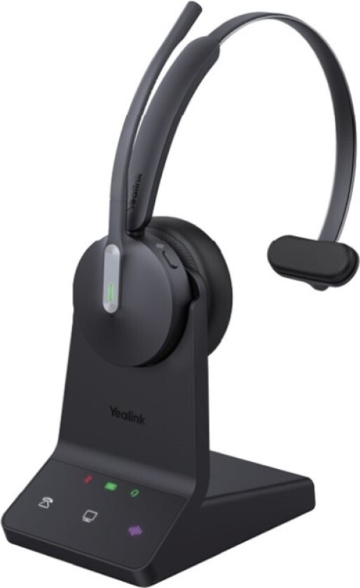 Yealink Wh64 Mono - Hodesett - On-Ear - Dect / Bluetooth - Trådløs - Optimert For Uc