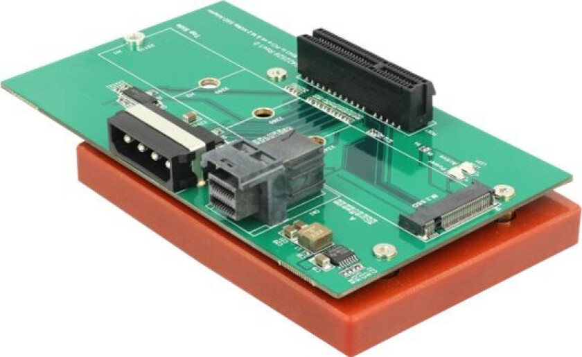 Delock Adapter - U.2 Sff-8643 > Pcie X4 Eller M.2 Key M Slot - Nvm Express (Nvme) - 2 X Led-Indikatorer For Strøm Og Aktivitet