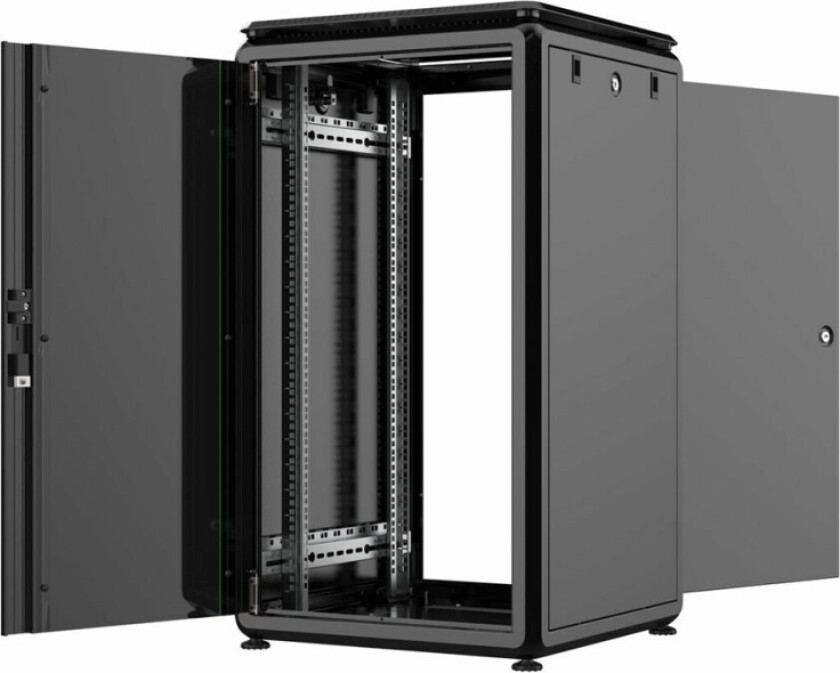 By Logon Data Line - Rack Skap - 600 X 600 Mm, Data Line - Free-Standing - Svart - 20U - 19"