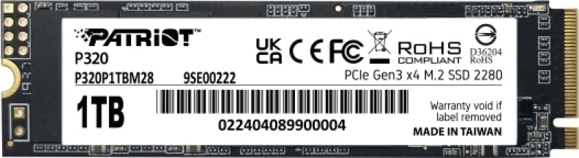 Patriot - Ssd - 1 Tb - Intern - M.2 2280