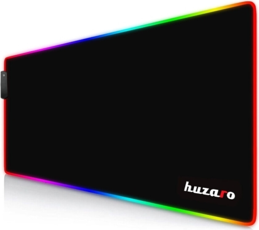 Huzaro Mousepad 1.0 Xl Rgb, Sort, Monokromatisk, Flerfarvet, Skridsikker Bund, Gaming Musemåtte